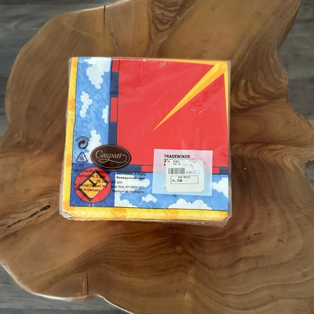 Vintage Cocktail Napkins‎ NEW Nautical Sailing Boats Retro MCM Ocean Fish Party